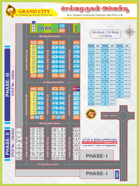  Residential Plot 1200 Sq.ft. for Sale in Thanthoni, Karur