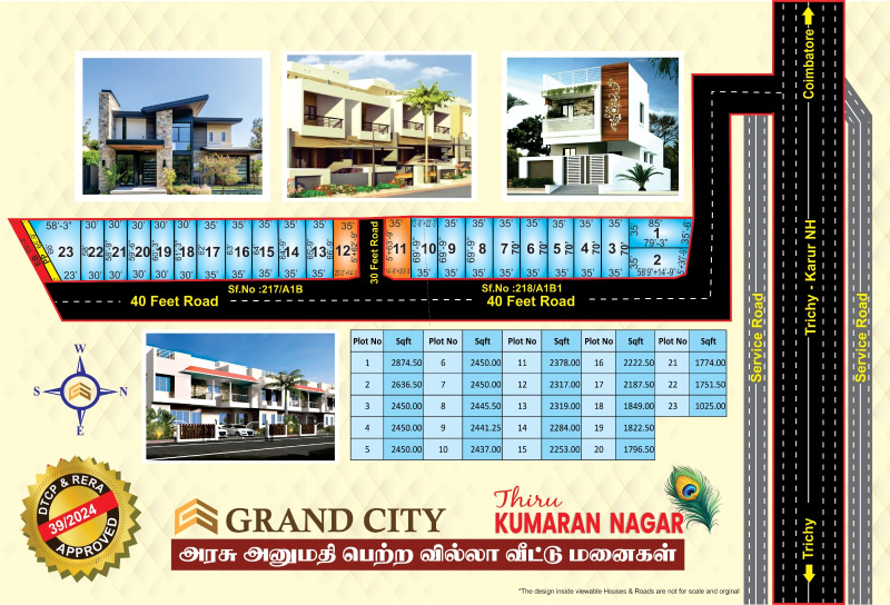  1751 Sq.ft. Residential Plot for Sale in Thanthoni, Karur
