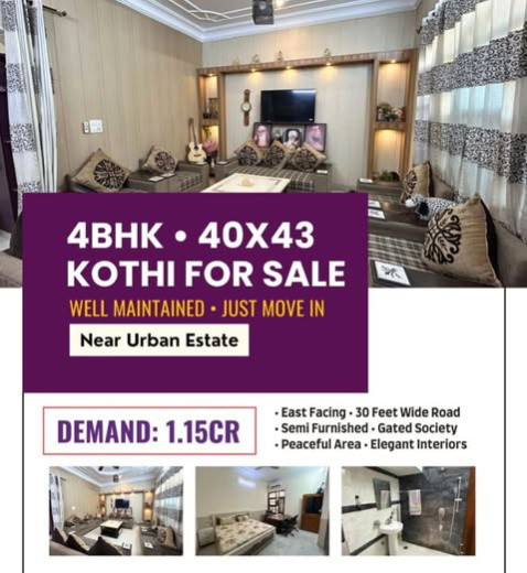4 BHK House 1732 Sq.ft. for Sale in Mithapur, Jalandhar
