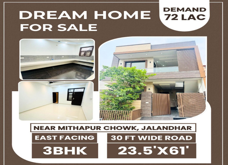 3 BHK House 1436 Sq.ft. for Sale in Mithapur, Jalandhar