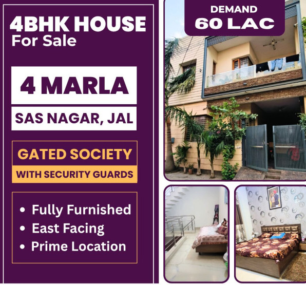 4 BHK House 828 Sq.ft. for Sale in Mithapur, Jalandhar