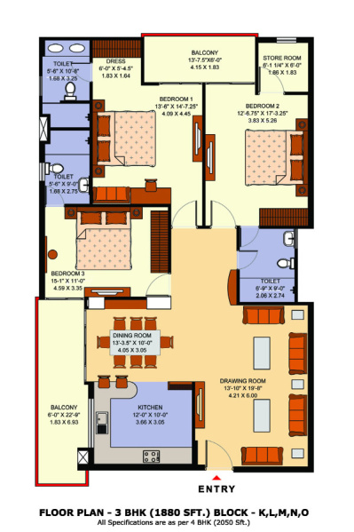 3 BHK Apartment 1880 Sq.ft. for Sale in 66 Feet Road, Jalandhar
