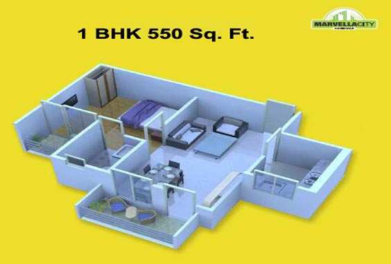 1 BHK Residential Apartment 550 Sq.ft. for Sale in Patanjali, Haridwar