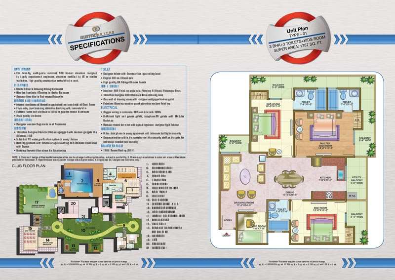 3 BHK 1787 Sq.ft. Apartment for Sale in Vaishali, Ghaziabad