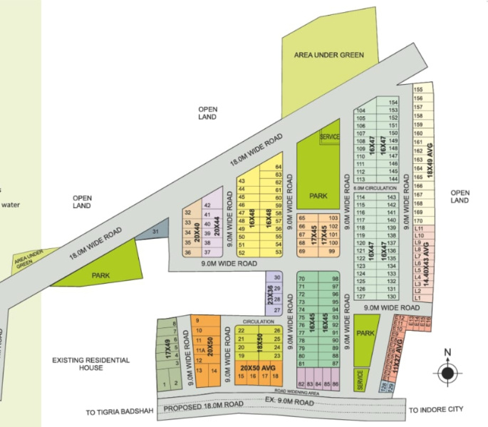  Residential Plot 1000 Sq.ft. for Sale in Super Corridor, Indore