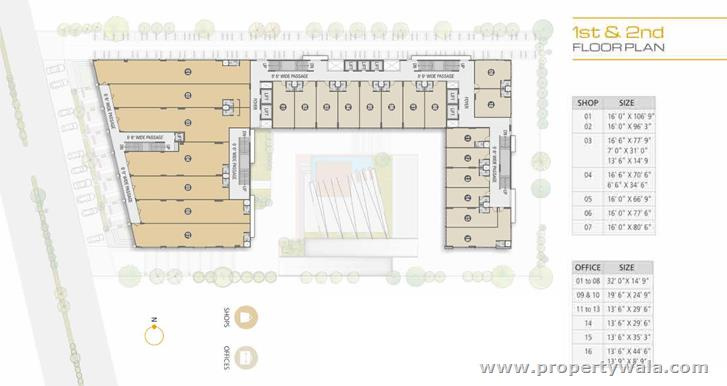  Office Space 822 Sq.ft. for Sale in Sindhubhavan Road, Ahmedabad