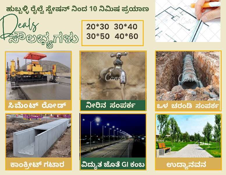  Residential Plot 1162 Sq.ft. for Sale in Gadag Road, Hubli