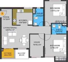 2 BHK Flat for Sale in Rajarhat, Kolkata