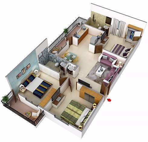 3 BHK Apartment 1450 Sq.ft. for Sale in 2nd Stage, Nagarbhavi, Bangalore