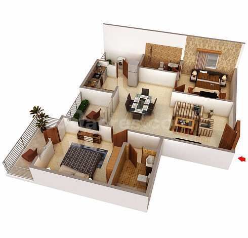 2 BHK Apartment 1170 Sq.ft. for Sale in Kalyan Nagar, Bangalore